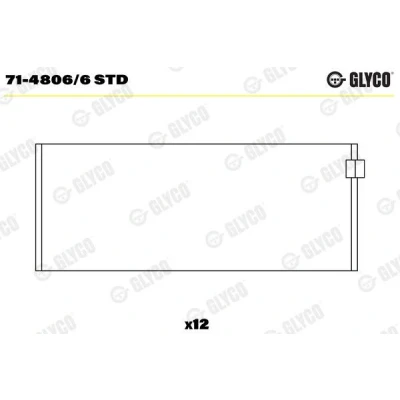 Kuva GLYCO 71 4806/6 STD Kiertokangen Laakeri BMW: 5 Sedan, 3 Coupe, Touring