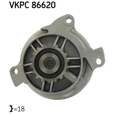 Kuva SKF VKPC 86620 Vesipumppu 18 Teräslevy Hammashihnavedolle VOLVO: 940 II Farmari, Sedan, I Sedan