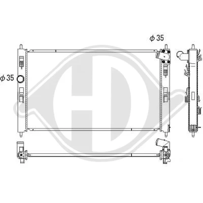 Kuva DIEDERICHS DCM3886 Jäähdytin Alumiini 700 400 23 MITSUBISHI: ASX SUV