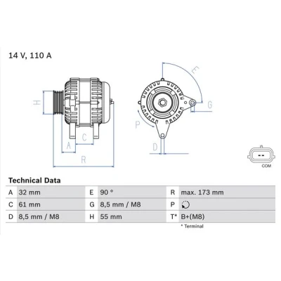 Kuva Laturi RENAULT CLIO III, IV, Grandtour Skåp/halvkombi IV OE 82 00 623 231, 7