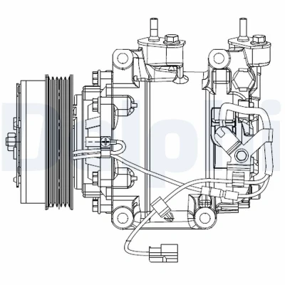 Kuva DELPHI CS20510 Ilmastoinnin Kompressori scroll PAG 46 kompressoriöljyllä