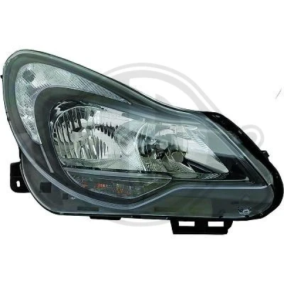Kuva DIEDERICHS 1814281 Ajovaloumpio Vasen H7, H7/H1, H1 Musta Huomiovalolla OPEL: Corsa D Hatchback