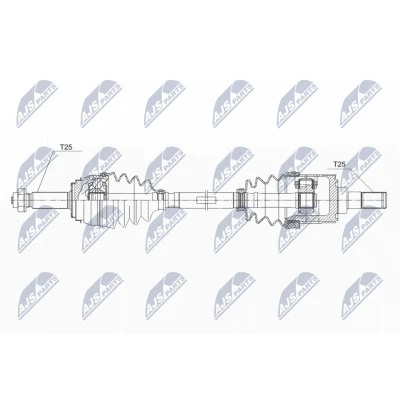 Kuva NTY NPW KA 356 Vetoakseli Etuakseli, vasen 652, 62 KIA: RIO 3