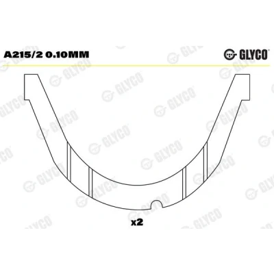 Kuva GLYCO A215/2 0.10mm Välilevy, Kampiakseli RENAULT: Megane II Umpi / ikkunakori, Super 5 Hatchback, VOLVO: PV544 OPEL: Vivaro A Combi