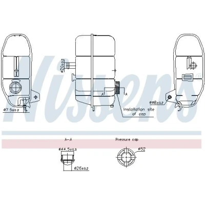 Kuva Neste/paisuntasäiliö, jäähdytysneste fiat palio, palio weekend, siena, strada pick up OE 46779400, 46779402, 46779409