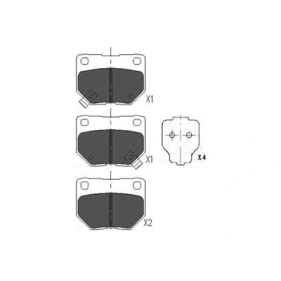Kuva KAVO PARTS KBP 6545 Jarrupalat akustisella kulumavaroittimella SUBARU: Impreza II Sedan, Farmari, NISSAN: 300ZX Coupe, Skyline Coupe