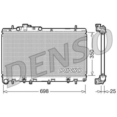 Kuva DENSO DRM36011 Jäähdytin Alumiini 350 698 25 SUBARU: Legacy 3