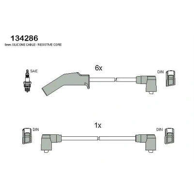 Kuva HITACHI 134286 Sytytysjohto MAZDA: MX 5 2, I