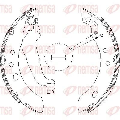 Kuva REMSA 4394.00 Jarrukengät Taka akseli 180 27 Vivulla NISSAN: MICRA 2
