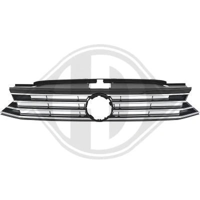 Kuva DIEDERICHS 2249040 Etusäleikkö Kromi/musta VOLKSWAGEN: Passat B8 Variant, Sedan