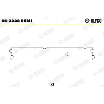 Kuva GLYCO 55 3328 SEMI Laakerin holkki, kiertokanki