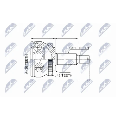 Kuva Nivelsarja, vetoakseli, Etuakseli, oikea, vasen Hyundai Tucson OE 49500 2E800, 49501 2E800
