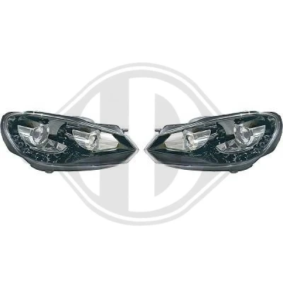 Kuva DIEDERICHS HD Tuning 2215585 Ajovalonheitinsarja Valokorkeussäätimen moottorilla VOLKSWAGEN: GOLF 6