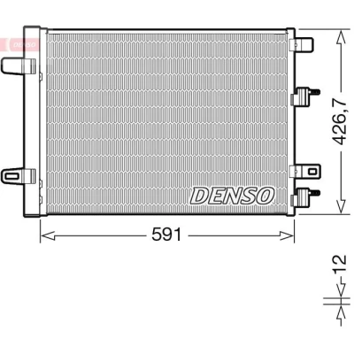 Kuva DENSO DCN17063 Ilmastoinnin Lauhdutin Vedenerottimella R 134a