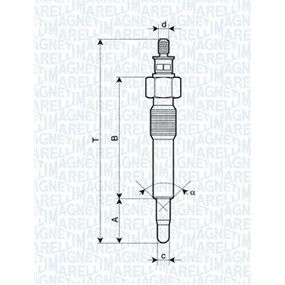 Kuva MAGNETI MARELLI 062583202304 Hehkutulppa 11V 10A M10X1,25