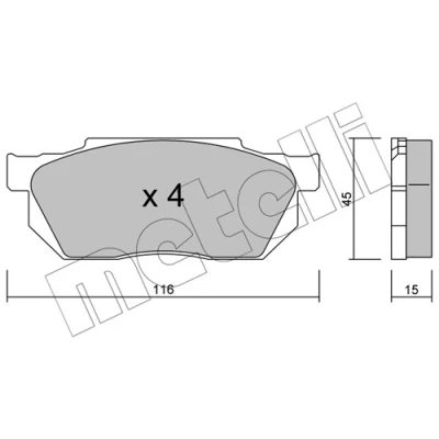 Kuva Jarrupalasarja, levyjarru METELLI 22 0247 0