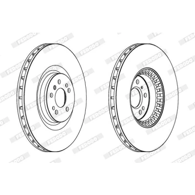 Kuva FERODO PREMIER DDF1534C 1 Jarrulevyt 375 32 5 pinnoitettu Ruuveilla MERCEDES BENZ: ML sarja, R GL