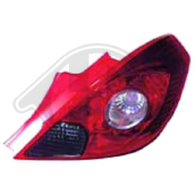 Kuva DIEDERICHS 1814090 Takavalot Oikea Ilman lampun kantaa OPEL: Corsa D Hatchback