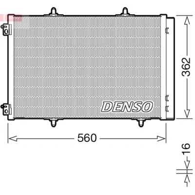 Kuva DENSO DCN07061 Ilmastoinnin Lauhdutin Vedenerottimella R 134a