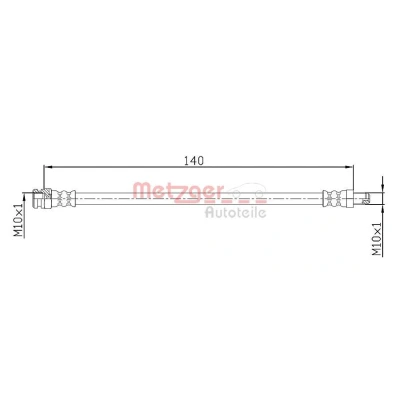 Kuva METZGER 4110106 Jarruletku 140 OPEL: Corsa D Hatchback, E Hatchback
