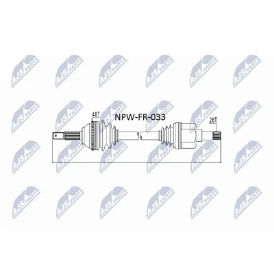 Kuva Vetoakseli, Etuakseli FORD TRANSIT Buss, Flak/chassi, Skåp, TOURNEO Buss OE 1C153A327BA, 1C153B437CD, 1C153B437CF