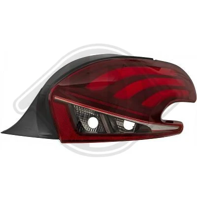 Kuva DIEDERICHS 4227190 Takavalot Oikea PY21W, R10W, P21W PEUGEOT: 208 I Hatchback