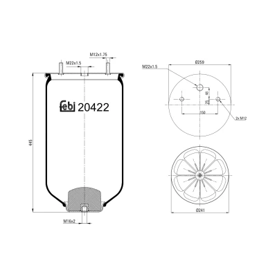 Kuva FEBI BILSTEIN 20422 Metallipalje, ilmajousitus