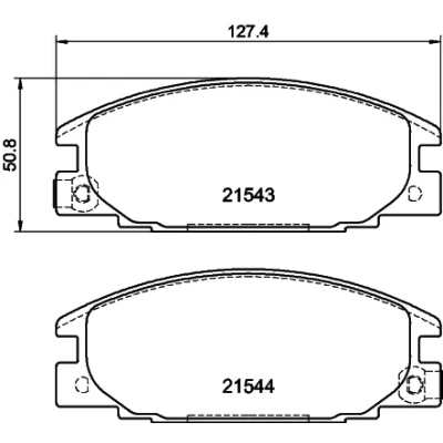 Kuva HELLA 8DB 355 016 341 Jarrupalat akustisella kulumavaroittimella ISUZU: Trooper I SUV, D Max 1 Pickup, OPEL: Frontera A Sport SUV Cabriolet