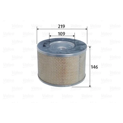 Kuva VALEO 585756 Ilmansuodatin 146mm 219mm Suodatinpanos TOYOTA: Land Cruiser Prado 120, 90