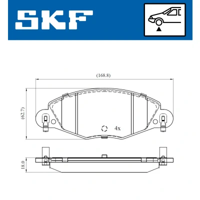Kuva SKF VKBP 80447 E Jarrupalat Sis. kulumisenilmaisimen CITROËN: C5 I Farmari