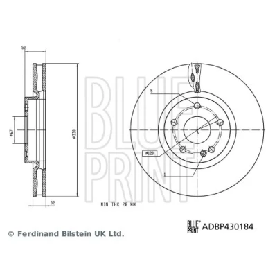 Kuva Blue Print ADBP430184 Jarrulevy
