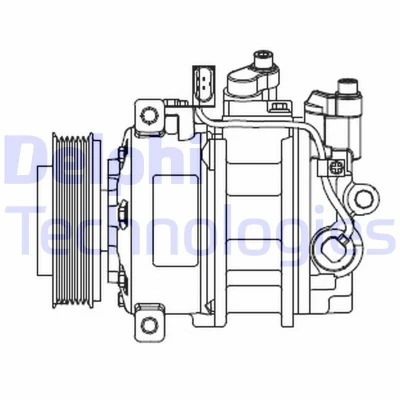 Kuva DELPHI CS20546 Ilmastoinnin Kompressori 7ZSE17 PAG 46 AUDI: A4 B6 Sedan, Avant