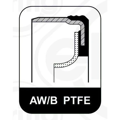 Kuva ELRING 345.000 Kampiakselin Tiiviste asennushylsyllä PTFE (polytetrafluorietyleeni)/ACM (polyakryyli kumi) SCANIA: P,G,R,T series
