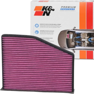 Kuva K&amp;N Filters DVF5000 Raitisilmasuodatin Aktiivihiilisuodatin 285 57 neliönmuotoinen VOLKSWAGEN: Passat B6 Variant, Tiguan I, Jetta 3