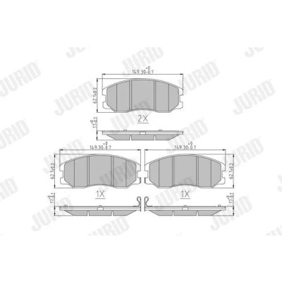Kuva JURID 572570J Jarrupalat akustisella kulumavaroittimella Ilman tarvikkeita CHEVROLET: Captiva, OPEL: Antara