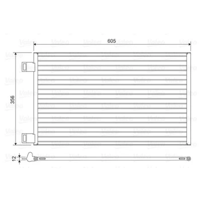 Kuva VALEO 822553 Ilmastoinnin Lauhdutin ilman vedenerotinta Alumiini 356