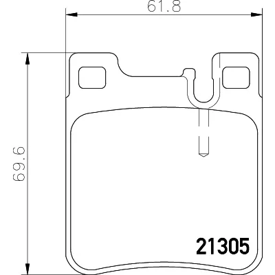 Kuva HELLA 8DB 355 007 581 Jarrupalat Kulumisenilmaisemelle MERCEDES BENZ: C sarja Sedan, T modell, W124 CHRYSLER: Crossfire Roadster
