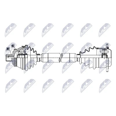Kuva Vetoakseli, Etuakseli, vasen AUDI, SKODA, VW OE 8D0407271AJ