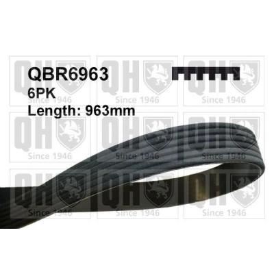 Kuva QUINTON HAZELL QBR6963 Moniurahihna 963 6 MAZDA: Sedan, CX 5 I, 3, PEUGEOT: 208 I Hatchback, 3008 508 SW, CITROËN: DS5 C3 III