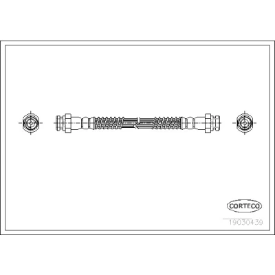 Kuva CORTECO 19030439 Jarruletku Taka akseli 345 MITSUBISHI: PAJERO 1 Canvas Top,