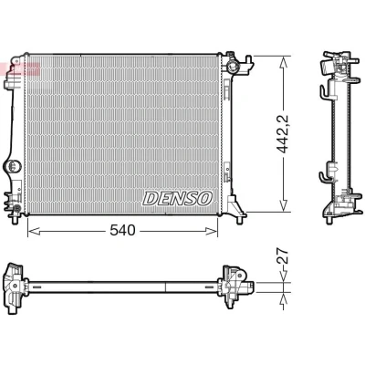 Kuva DENSO DRM23115 Jäähdytin 540 452 27