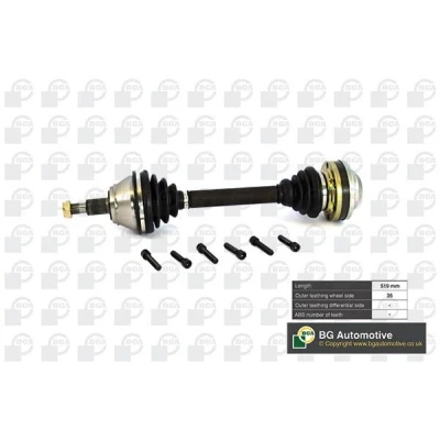 Kuva BGA DS9625L Vetoakseli Etuakseli, vasen 519mm VOLKSWAGEN: Golf 4 Variant, Bora Sedan, AUDI: TT Coupe, A3 Hatchback, SKODA: Octavia I Hatchback