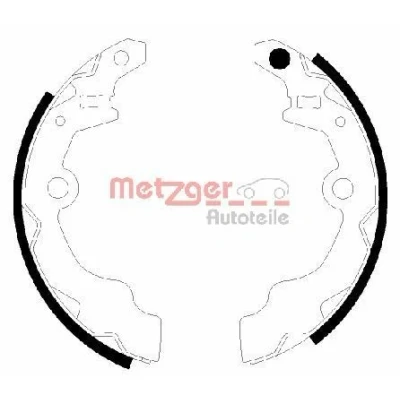 Kuva METZGER MG 943 Jarrukengät Taka akseli 180 31 SUZUKI: Alto IV