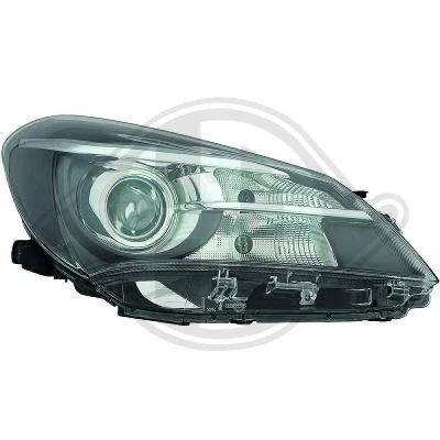 Kuva DIEDERICHS 6607181 Ajovaloumpio Vasen HIR2 ilman valokorkeussäätimen moottoria TOYOTA: Yaris III Hatchback