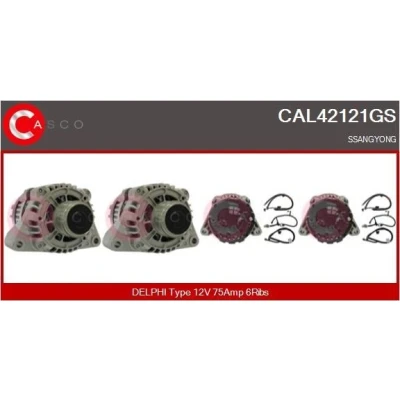 Kuva CASCO CAL35166AS Laturi 12V 80A MITSUBISHI: Pajero 2, L200 III Pick up, Sport 1 SUV