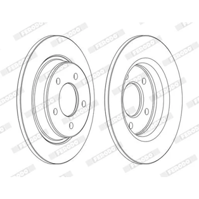 Kuva FERODO PREMIER Coat+ disc DDF1546C Jarrulevyt 280 11 5 täysi pinnoitettu ilman ruuveja MAZDA: 5, 3 Hatchback, Sedan