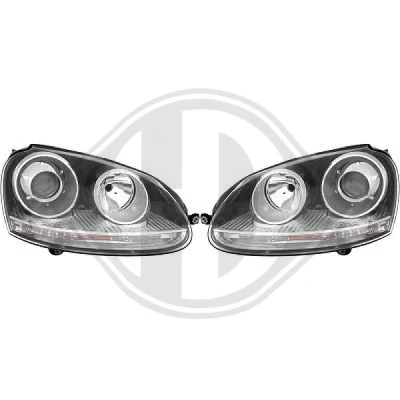 Kuva DIEDERICHS HD Tuning 2214980 Ajovalonheitinsarja Valokorkeussäätimen moottorilla VOLKSWAGEN: Golf 5