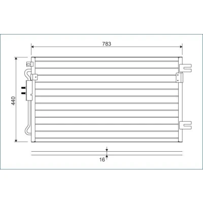 Kuva VALEO 817739 Ilmastoinnin Lauhdutin ilman vedenerotinta Alumiini 440 R 134a CHRYSLER: VOYAGER 4
