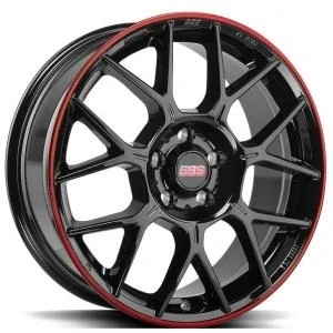 Kuva BBS XR Black Red 7.5x17 5/112 ET35 B82