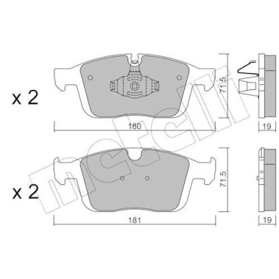 Kuva METELLI 22 1188 0 Jarrupalat Kulumisenilmaisemelle VOLVO: XC60 I